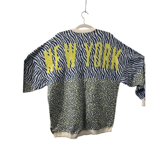 Spirit Jersey New York Graphic Sweatshirt Animal Print Small - Picture 2 of 3